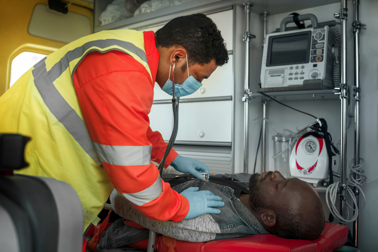 ACLS training with healthcare team